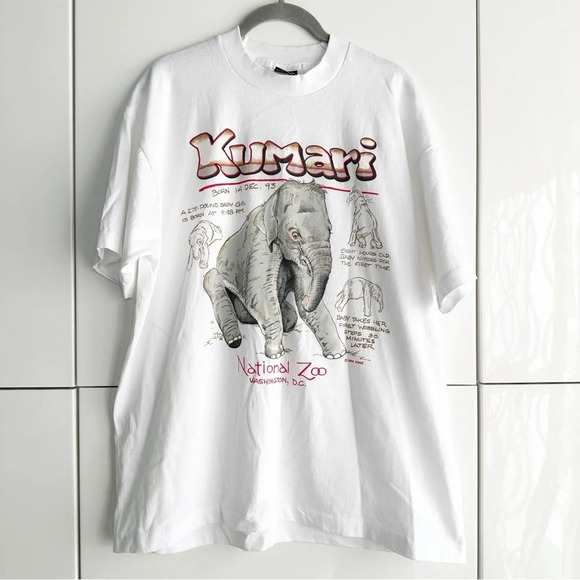 Vintage 1994 Washington National Zoo Elephant T Shirt Men’s Sz XL Single Stitch - Picture 1 of 8